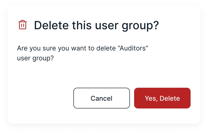 Delete User Group